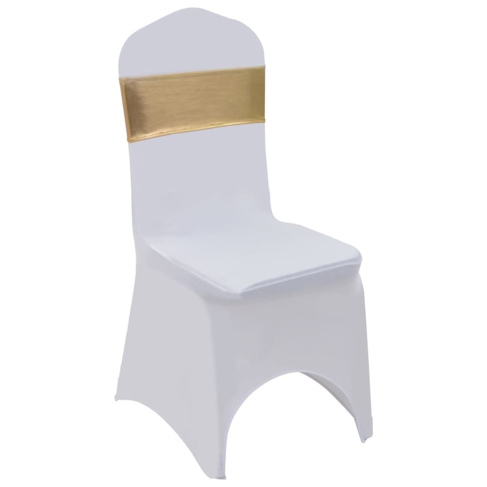 25 pcs Stretchable Chair Band with Diamond Buckle Silver