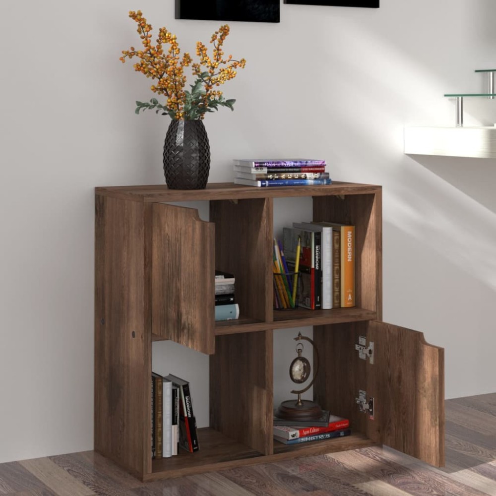 Bookshelf Brown Oak 60x27.5x59.5 cm Engineered Wood