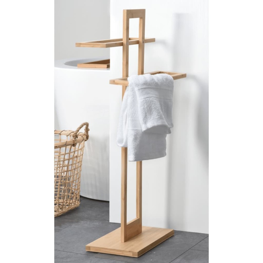 Bathroom Solutions Towel Holder Bamboo 38x32.5x70 cm