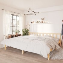 Bed Frame Solid Wood Pine 135x190 cm Double