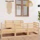 6-tlg. Garten-Lounge-Set Schwarz Massivholz Kiefer