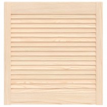 Louvred Door Solid Pine Wood 61.5x59.4cm