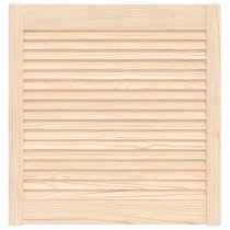 Louvred Door Solid Pine Wood 61.5x59.4cm