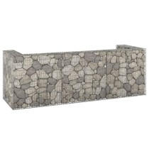 Gabion Wall for Garbage Bins Galvanised Steel 180x100x110 cm