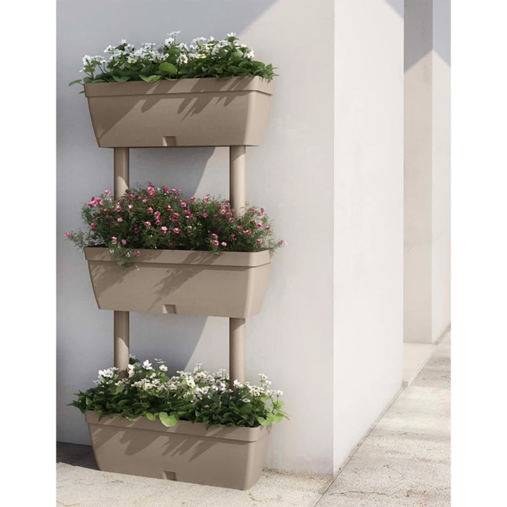 Garden Planter 6 pcs 100 cm Taupe