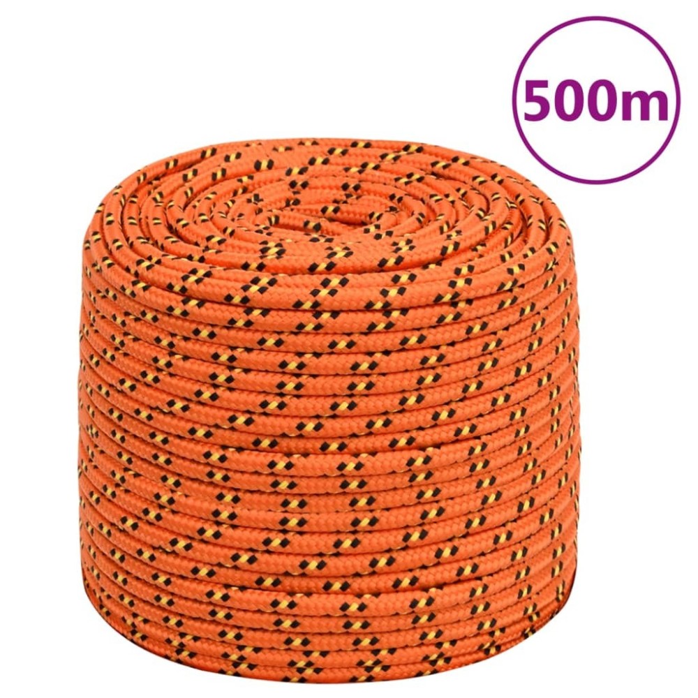 Boat Rope Orange 8 mm 500 m Polypropylene