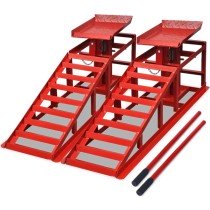 Car Repair Ramps 2 pcs Red Steel