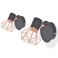 Wall Lamp 2 pcs E14 Black...