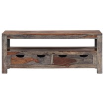 Coffee Table Grey 100x50x40 cm Solid Sheesham Wood