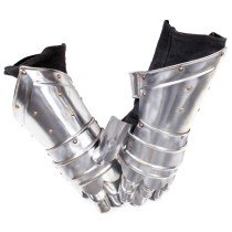 Medieval Knight Gauntlets Replica LARP Silver Steel