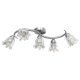 Ceiling Lamp with Glass Shades on Waving Rail for 5 E14 Bulb