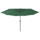 Outdoor Parasol with LED Lights and Metal Pole 400 cm Anthracite