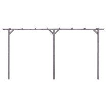 Garden Pergola Grey 400x40x205 cm Impregnated Pinewood