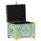 Hand Painted Storage Box 50x40x40 cm Solid Mango Wood