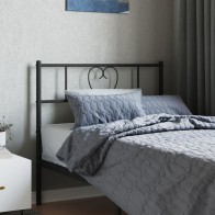 Metal Headboard White 120 cm