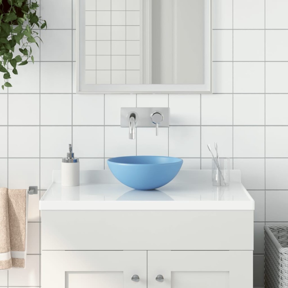 Bathroom Sink Ceramic Dark Brown Round