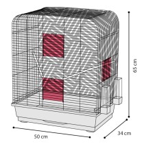 FLAMINGO Budgie Cage Mona 50x34x65 cm Copper