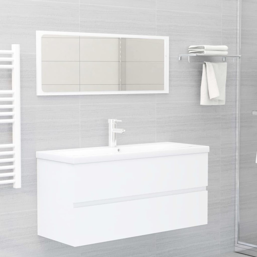 2 Piece Bathroom Furniture Set Sonoma Oak Engineered Wood