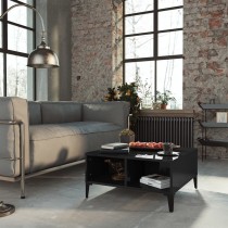 Couchtisch Hochglanz-Grau 60x60x30 cm Holzwerkstoff