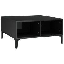 Couchtisch Hochglanz-Grau 60x60x30 cm Holzwerkstoff
