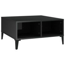 Coffee Table High Gloss Grey 60x60x30 cm Engineered Wood
