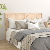 Bed Headboard White 145.5x4x100 cm Solid Pine Wood