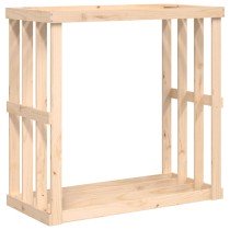 Outdoor-Kaminholzregal Schwarz 108x52x74 cm Massivholz Kiefer