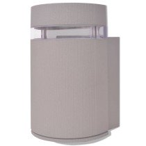Outdoor Semi-Cylindrical Wall Sconce Grey Aluminium