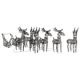 Christmas Decoration Reindeers&Sleighs 240 LEDs Warm White Rattan