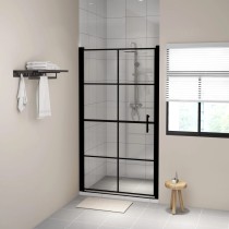 Shower Doors Tempered Glass 81x195 cm Black