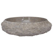 Waschbecken 40x12 cm Marmor Creme