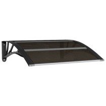 Door Canopy Black 80x80 cm Polycarbonate