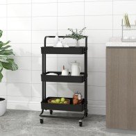 3-Tier Kitchen Trolley Grey...