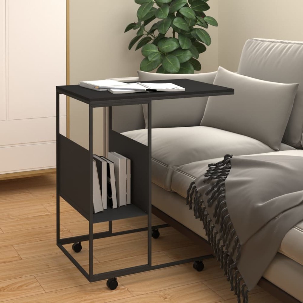 Side Table White 55x36x59.5 cm Engineered Wood