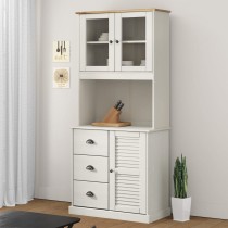 Dresser Top VIGO Grey 78x30x100 cm Solid Wood Pine