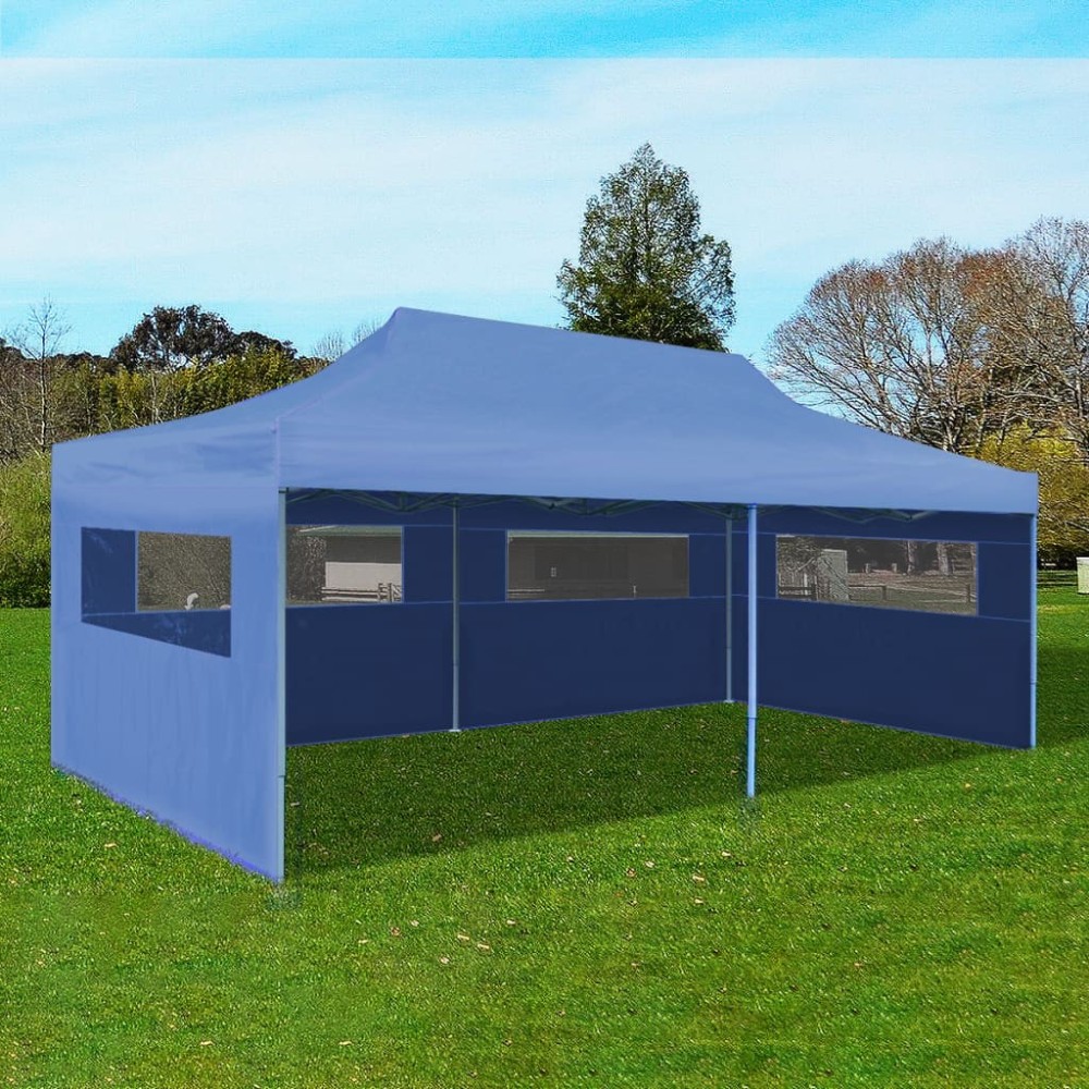 Pop-Up Partyzelt mit Seitenwänden Faltbar 3 x 6 m Anthrazit