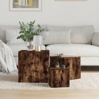 Side Tables 3 pcs Smoked...