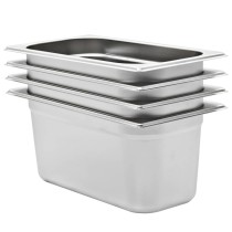 Gastronorm Containers 4 pcs GN 1/3 150 mm Stainless Steel