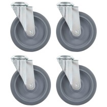 Bolt Hole Swivel Casters 4 pcs 125 mm