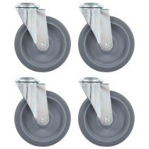 Bolt Hole Swivel Casters 4 pcs 125 mm