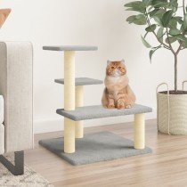 Cat Tree with Sisal Scratching Posts Dark Grey 61 cm