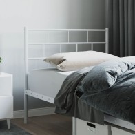 Metal Headboard White 150 cm