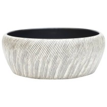 Countertop Basin White and Blue Round Î¦41x14 cm Ceramic