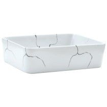 Countertop Basin Black and Brown Rectangular 46x35.5x13 cm Ceramic