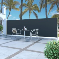 Retractable Side Awning 160 x 500 cm Black