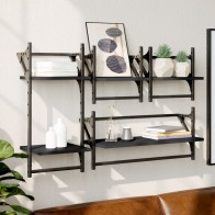 4 Piece Wall Shelf Set with...