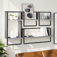 4 Piece Wall Shelf Set with...