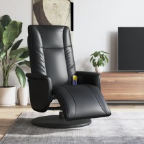 Massage Recliner Chair with Footrest Cappuccino Faux Leather