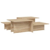 Coffee Tables 2 pcs Smoked Oak Engineered Wood