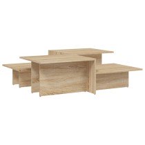 Coffee Tables 2 pcs Smoked Oak Engineered Wood